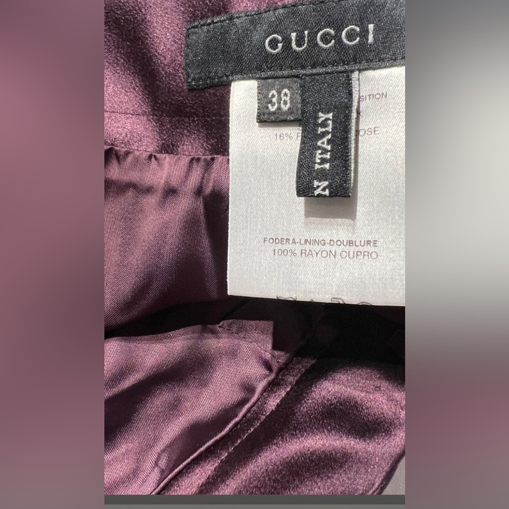 Gucci Tom Ford eggplant skirt high slit